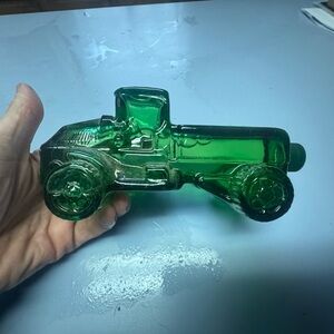 Avon Green Glass Truck Bottle